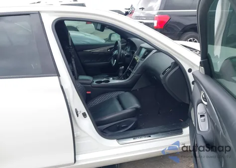 2018 Infiniti Q50 3.0T Red Sport 400 z USA, uszkodzony, nr VIN JN1FV7AR4JM480364